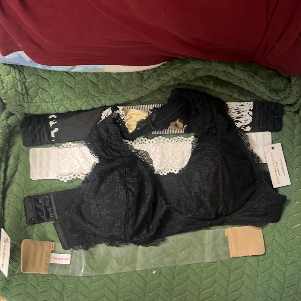 Halter bra with multiple bands/straps